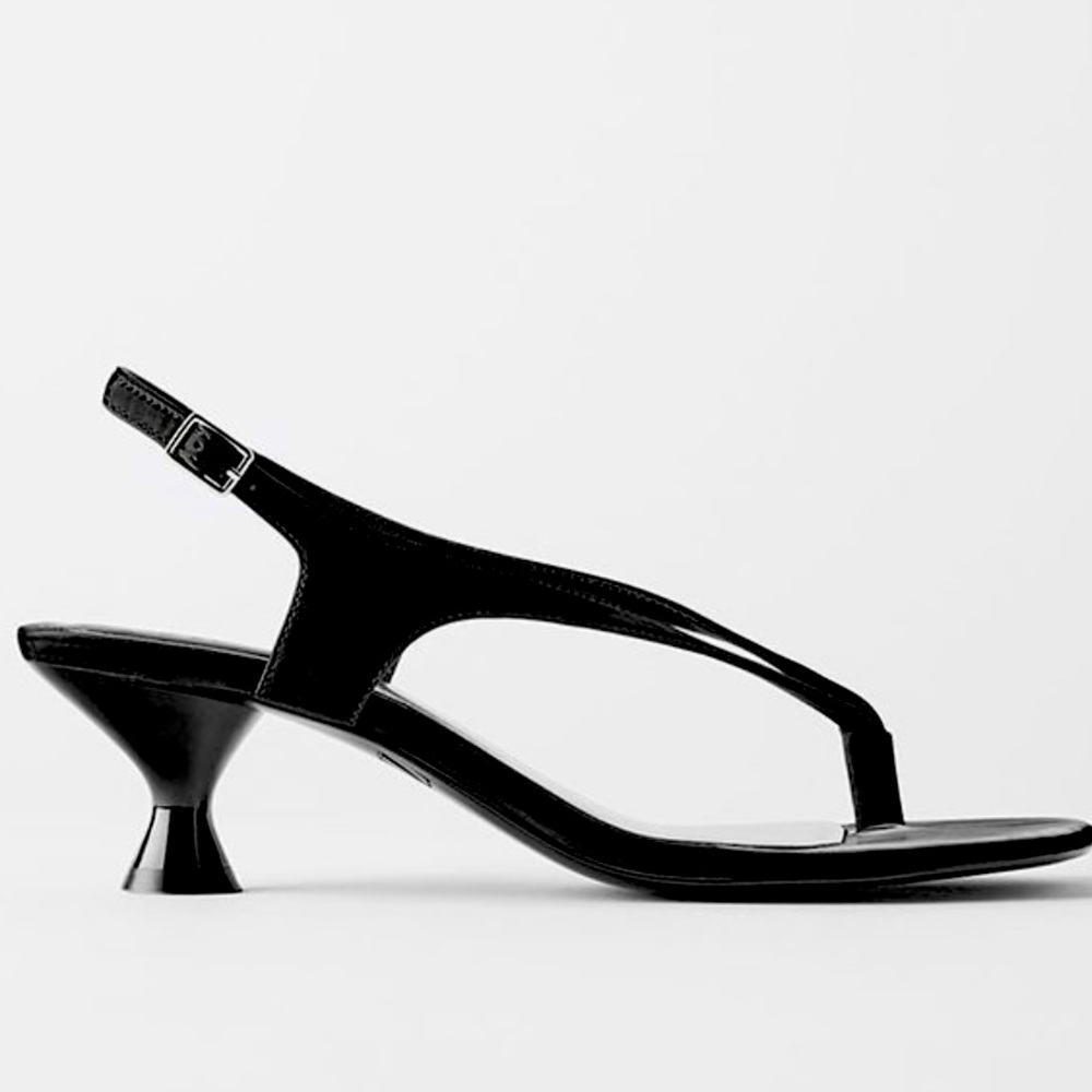 Zara Thong Sandal Heels